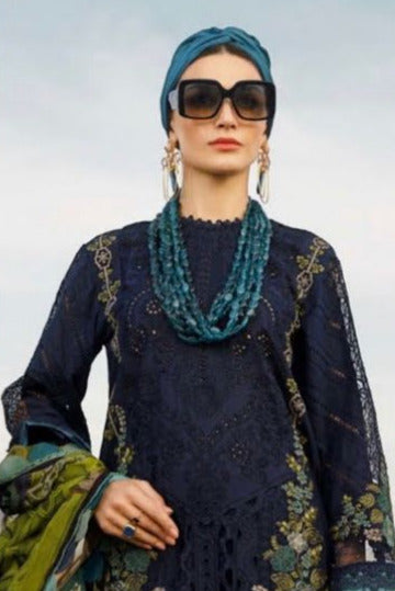 DFW-456 Maria B Heavy Embroidery 3Pc Lawn Suit