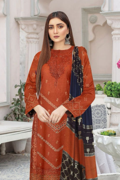 DFW-538A Minha Heavy Embroidery 3Pc Lawn Suit