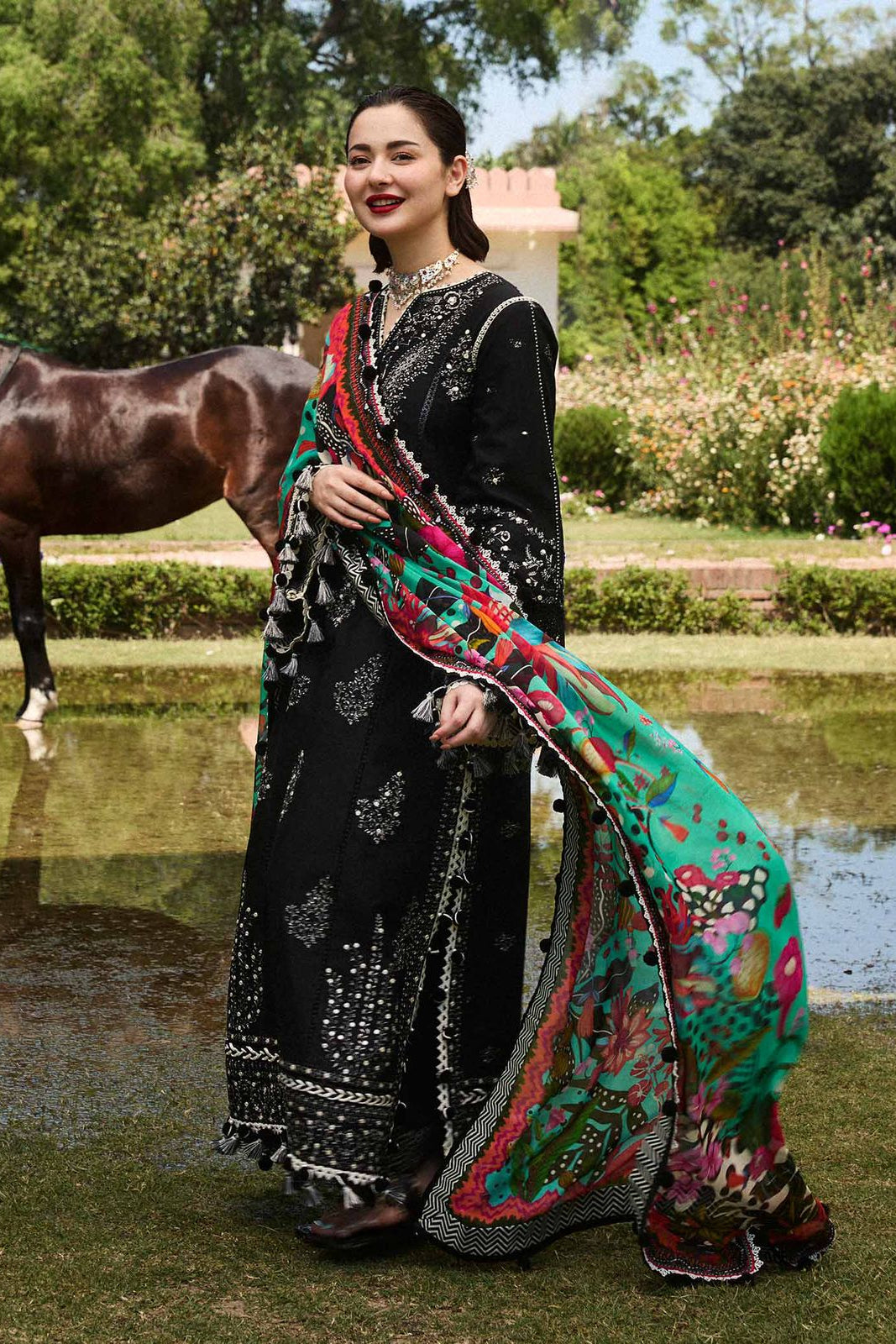 DFW-1167 Hassan Raza Embroidery 3PC Dhanak Suit