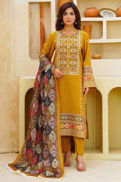 DFW-1123 Aneelas Heavy Embroidery 3PC Dhanak Suit