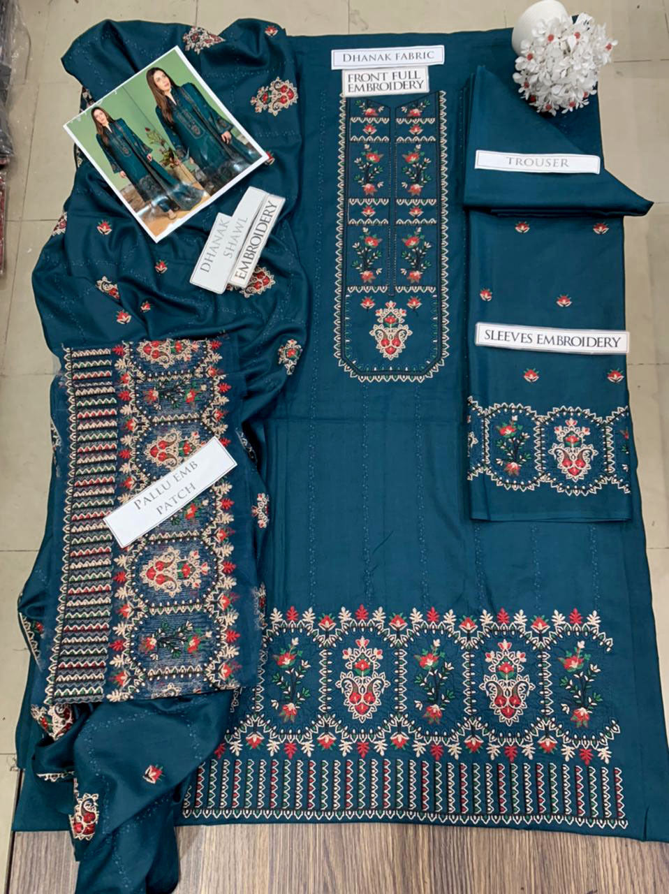 DFW-1252 Mohagani Embroidery 3PC Dhanak Suit