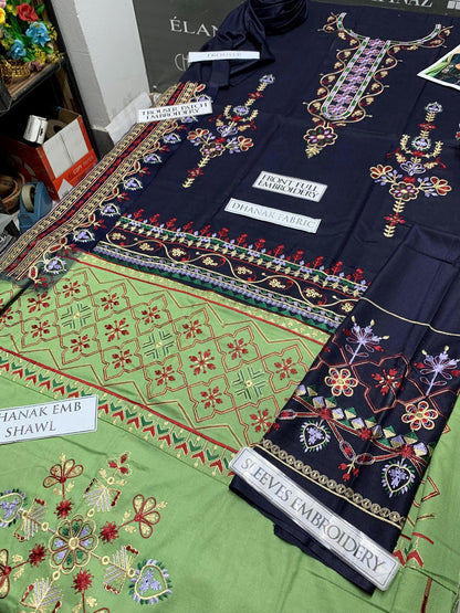 DFW-867 COCO Heavy Embroidery 3PC Dhanak Suit