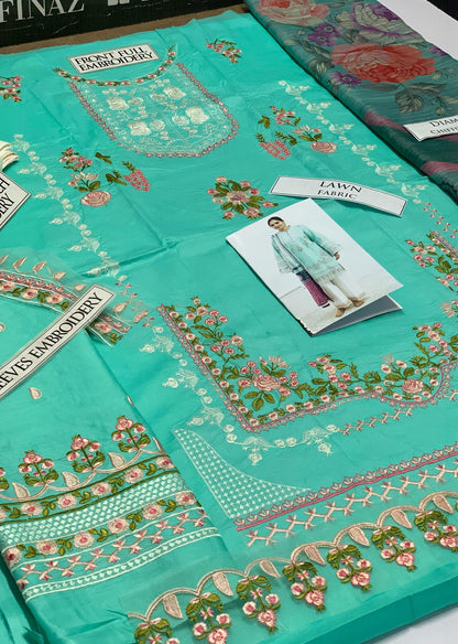 DFW-594 Zara Shah Jahan Heavy Embroidery 3Pc Lawn Suit