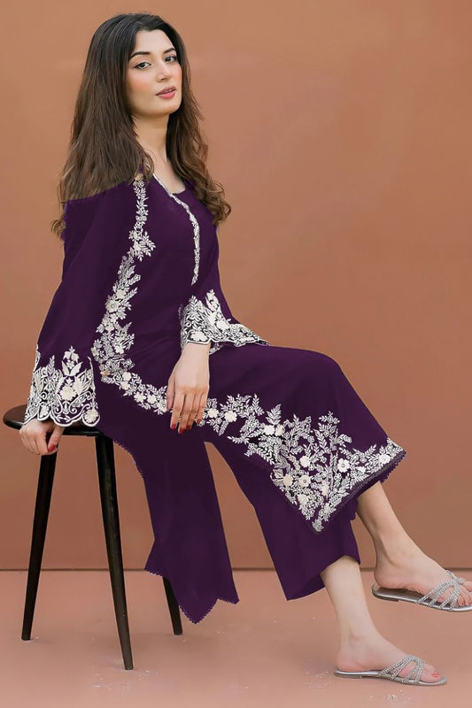 DFW-102 Nakoosh Unstitched Embroided Lawn Dress