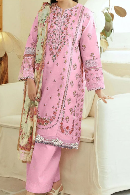 DFW-277 Zara Shah Jahan Heavy Embroidery 3Pc Lawn Dress