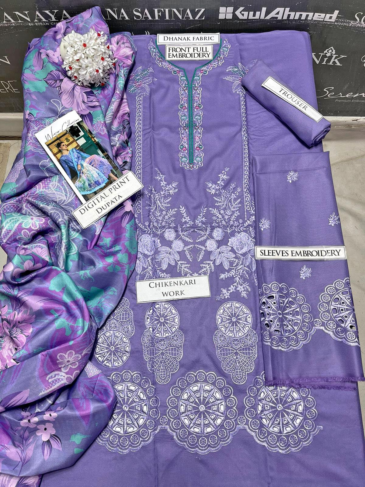 DFW-1021 Mushq Heavy Embroidery 3PC Dhanak Suit