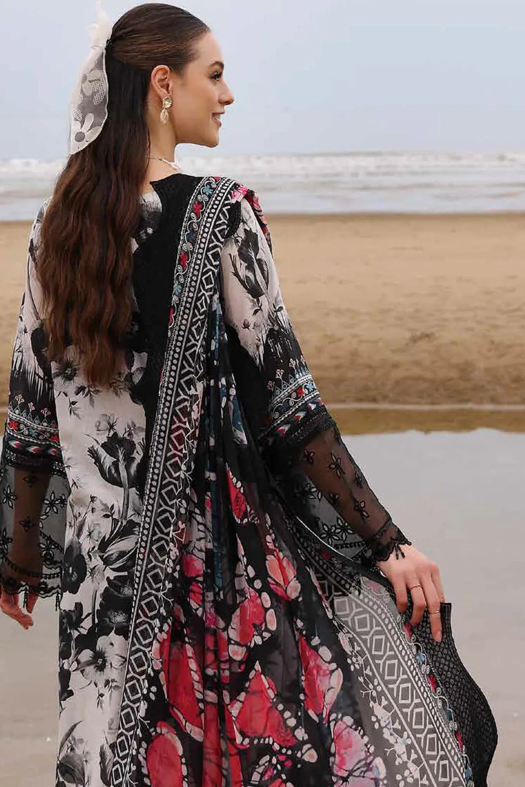 DFW - 863 Nureh Embroidery 3Pc Lawn Suit