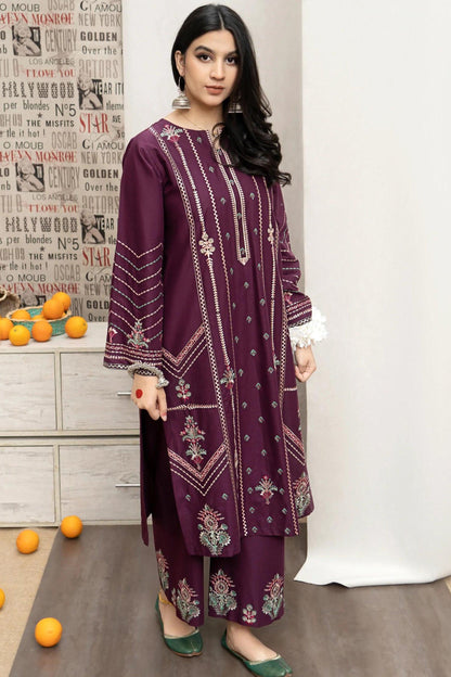 DFW-127 Urg Luxury Unstitched Embroided Lawn Dress