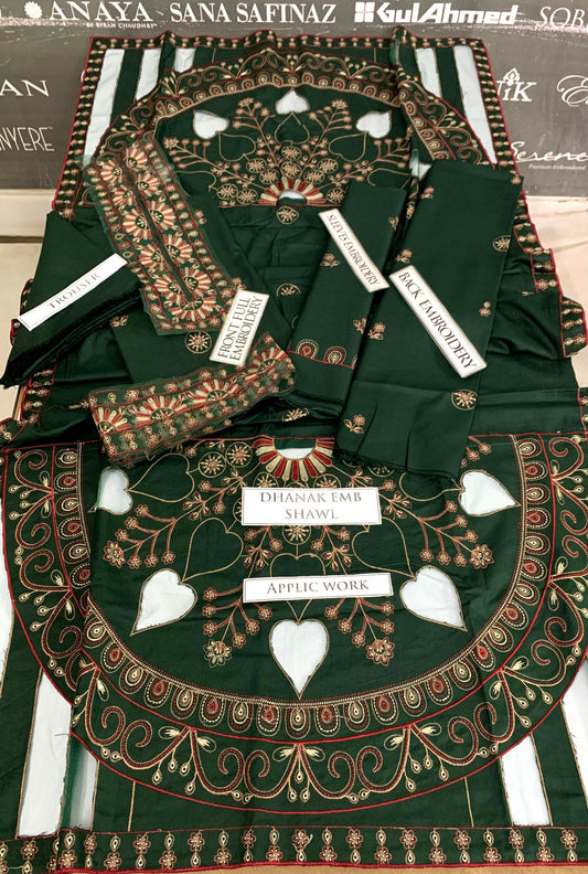 DFW-904 Noor Eman Heavy Embroidery 3PC Dhanak Suit