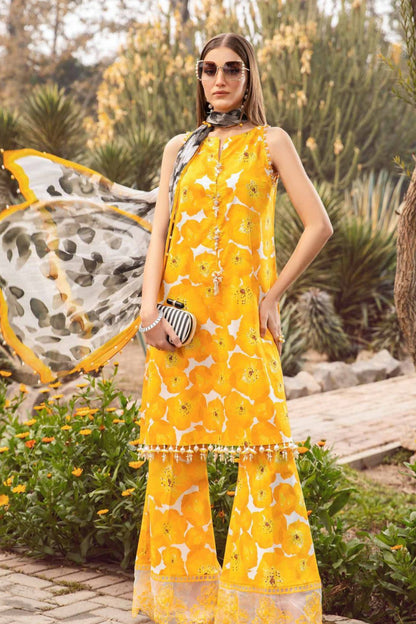 DFW-475 Maria B Embroidery 3Pc Lawn Suit