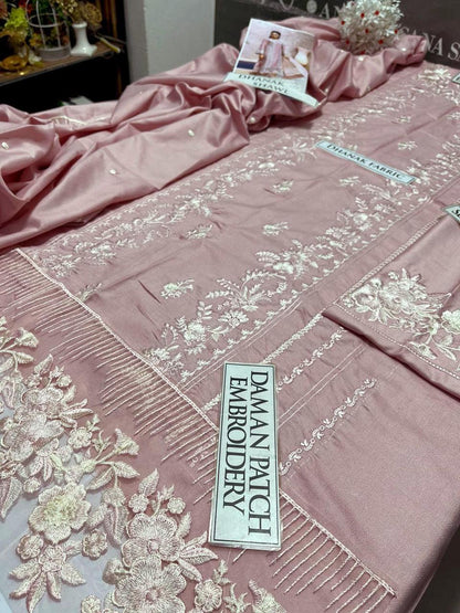 DFW-1165 Azure Heavy Embroidery 3PC Dhanak Suit