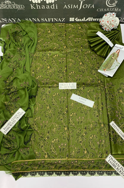 DFW-693 Bareeze Heavy Embroidery 3Pc Lawn Suit