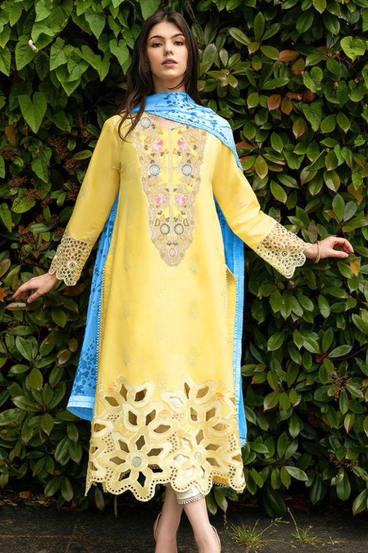 DFW-278 Mushq Heavy Embroidery 3Pc Lawn Dress