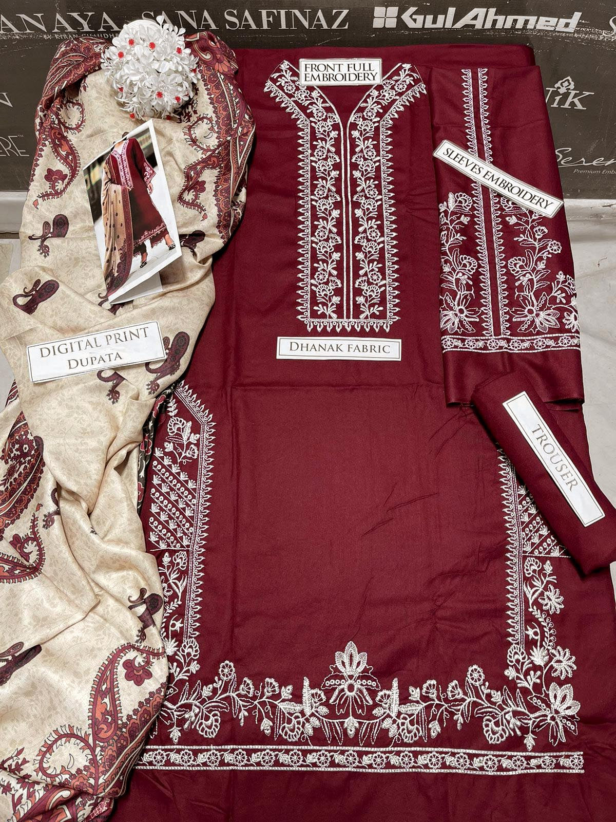DFW-1028 Izel Embroidery 3PC Dhanak Suit