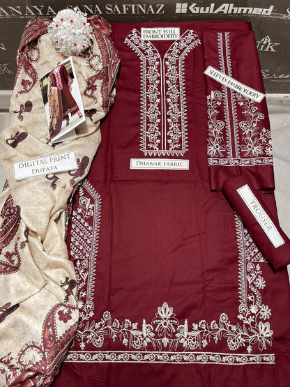 DFW-1028 Izel Embroidery 3PC Dhanak Suit