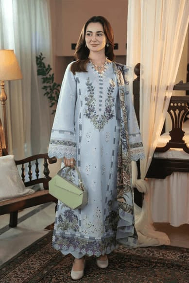 DFW-1184 Qalamkar Embroidery 3PC Dhanak Suit