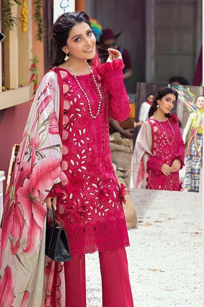 DFW-107 Mushq Luxury Unstitched Embroided Lawn Dress