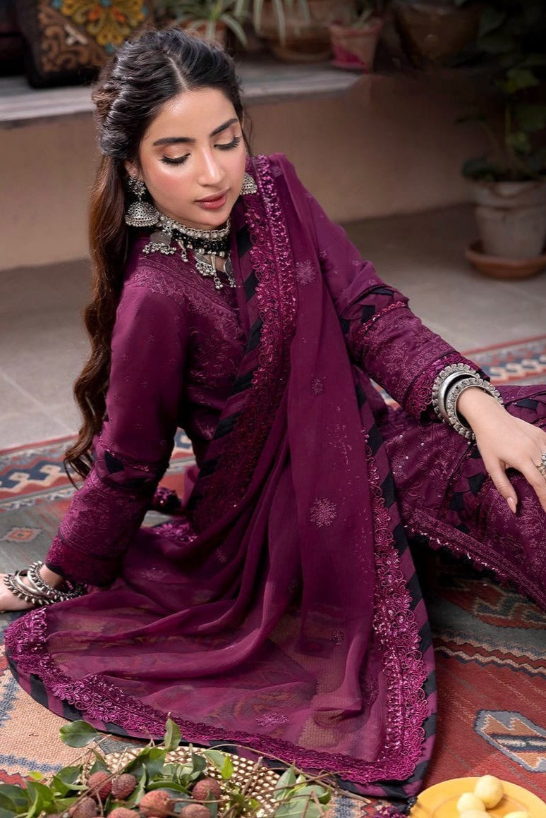 DFW-224 Asim Jofa Heavy Embroidery 3Pc Lawn Suit