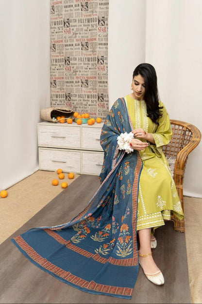DFW-1166 Urge Heavy Embroidery 3PC Dhanak Suit