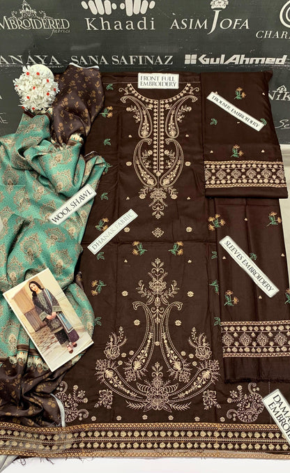 DFW-868 Jazmin Heavy Embroidery 3PC Dhanak Suit