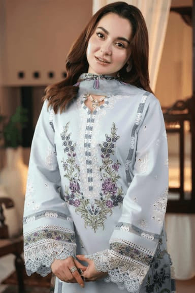 DFW-1184 Qalamkar Embroidery 3PC Dhanak Suit