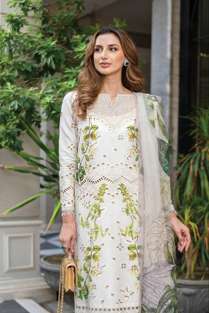 DFW-372 Crimson Heavy Embroidery 3Pc Lawn Suit