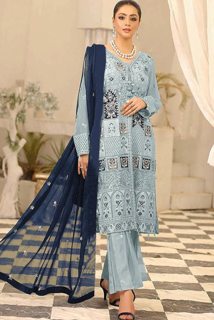 DFW-132 Imrozia Unstitched Embroided Lawn Dress