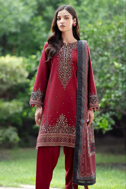 DFW-459 Jazmine Heavy Embroidery 3Pc Lawn Suit