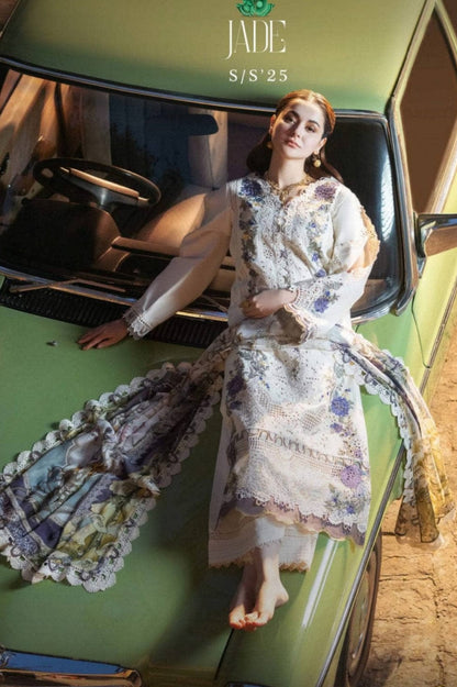 DFW-1022 Jade Heavy Embroidery 3PC Dhanak Suit