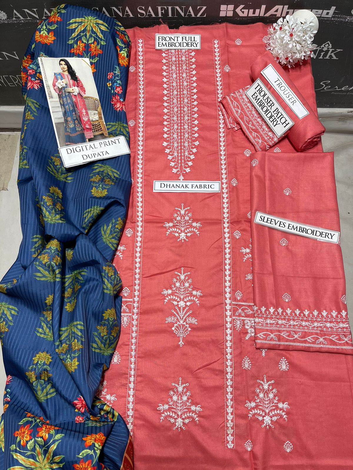 DFW-1087 Urge Heavy Embroidery 3PC Dhanak Suit