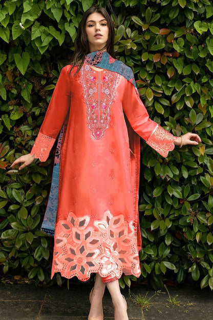 DFW-279 Mushq Heavy Embroidery 3Pc Lawn Dress