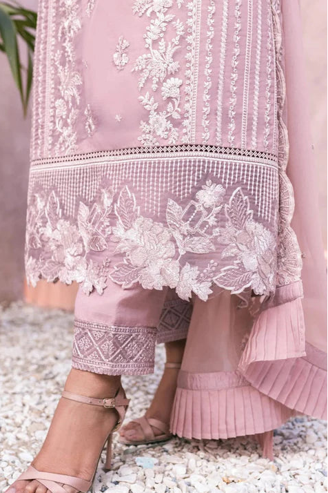 DFW-1089 Azure Heavy Embroidery 3PC Dhanak Suit