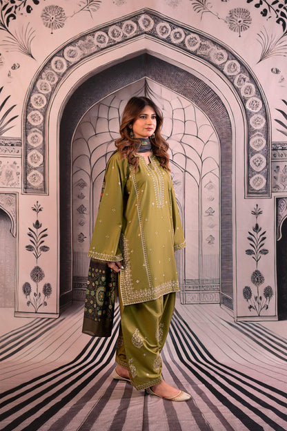 DFW-869 Urge Heavy Embroidery 3PC Dhanak Suit