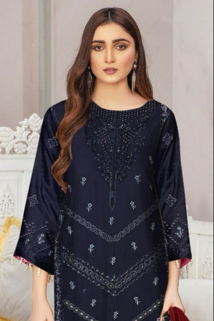 DFW-538D Minha Heavy Embroidery 3Pc Lawn Suit