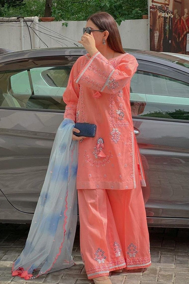 DFW-598 Zara Shah Jahan Heavy Embroidery 3Pc Lawn Suit