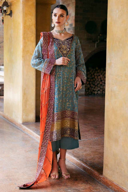 DFW-97 Imrozia Unstitched Embroided Lawn Dress