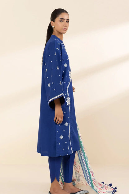 DFW-870 Sapphire Heavy Embroidery 3PC Dhanak Suit