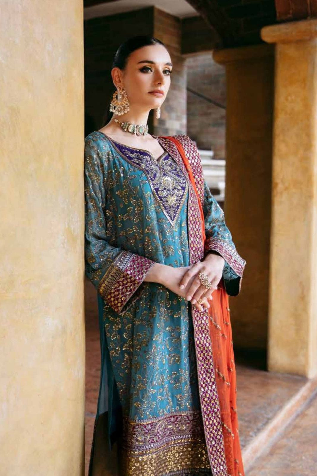 DFW-97 Imrozia Unstitched Embroided Lawn Dress