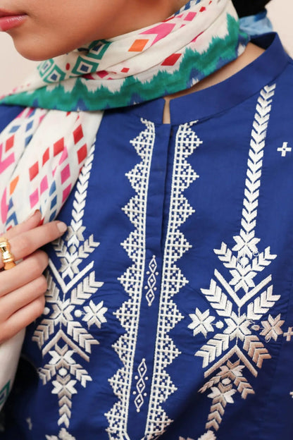 DFW-870 Sapphire Heavy Embroidery 3PC Dhanak Suit