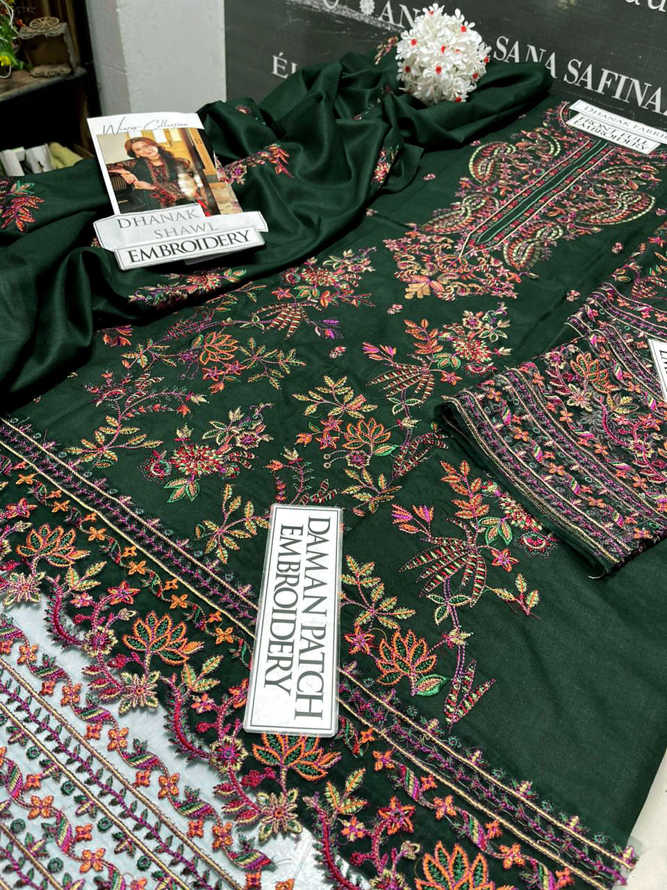 DFW-1185 Asim Jofa Heavy Embroidery 3PC Dhanak Suit