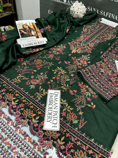 DFW-1185 Asim Jofa Heavy Embroidery 3PC Dhanak Suit