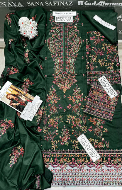 DFW-1185 Asim Jofa Heavy Embroidery 3PC Dhanak Suit