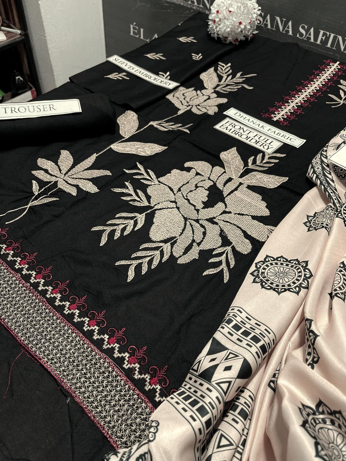 DFW-1023 Sapphire Heavy Embroidery 3PC Dhanak Suit