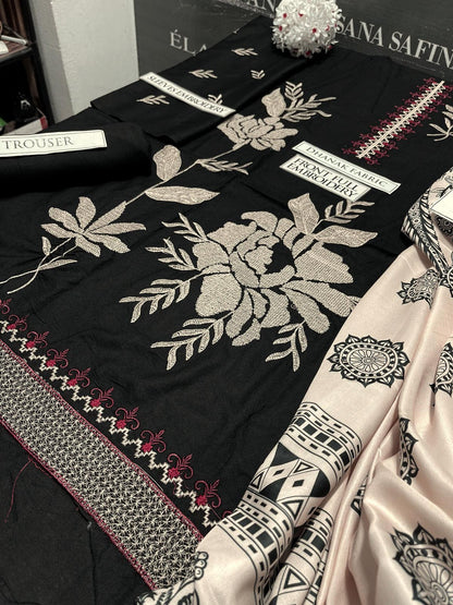 DFW-1023 Sapphire Heavy Embroidery 3PC Dhanak Suit