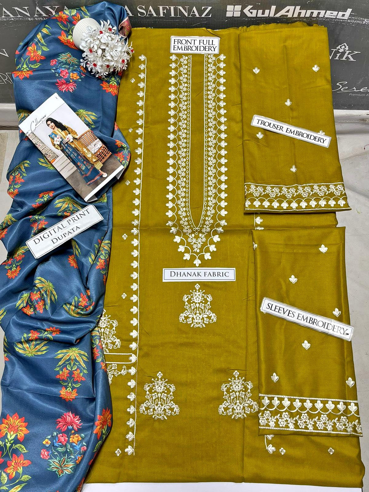 DFW-1029 Urge Heavy Embroidery 3PC Dhanak Suit