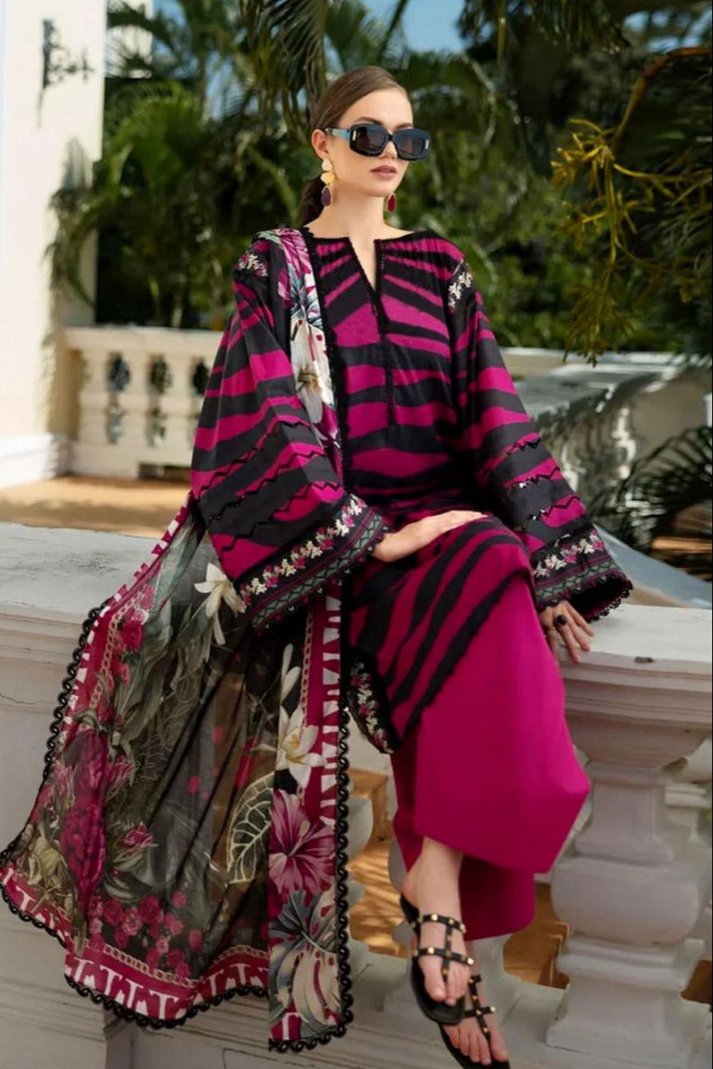 DFW-539 Elaaf Embroidery 3Pc Lawn Suit