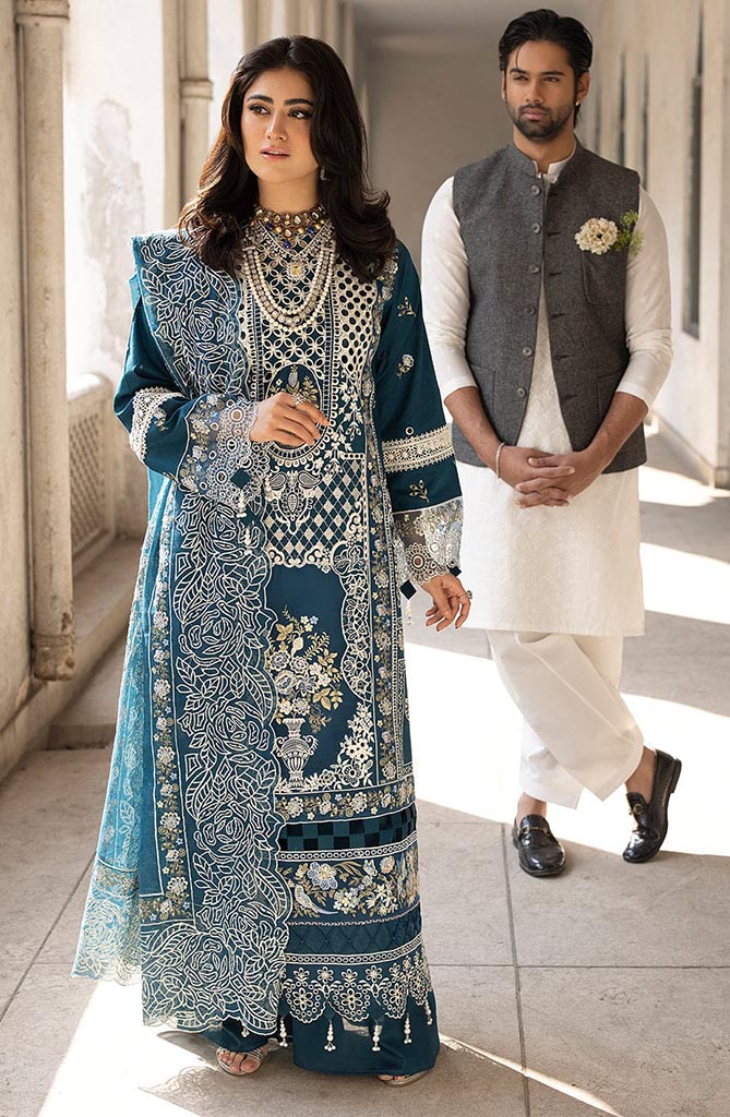 NFS-662 | Mahnoor Embroidered 3PC Lawn Suit