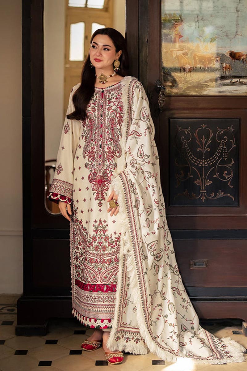NFS-1043 | Hussain Rehar Heavy Embroidered 3Pc Lawn Dress