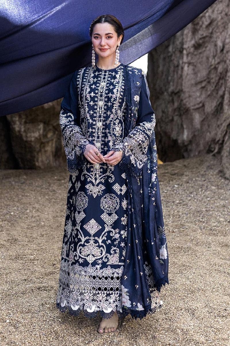 DFY-QM2 | Qalamkar Heavy Embroidered 3Pc Lawn Dress