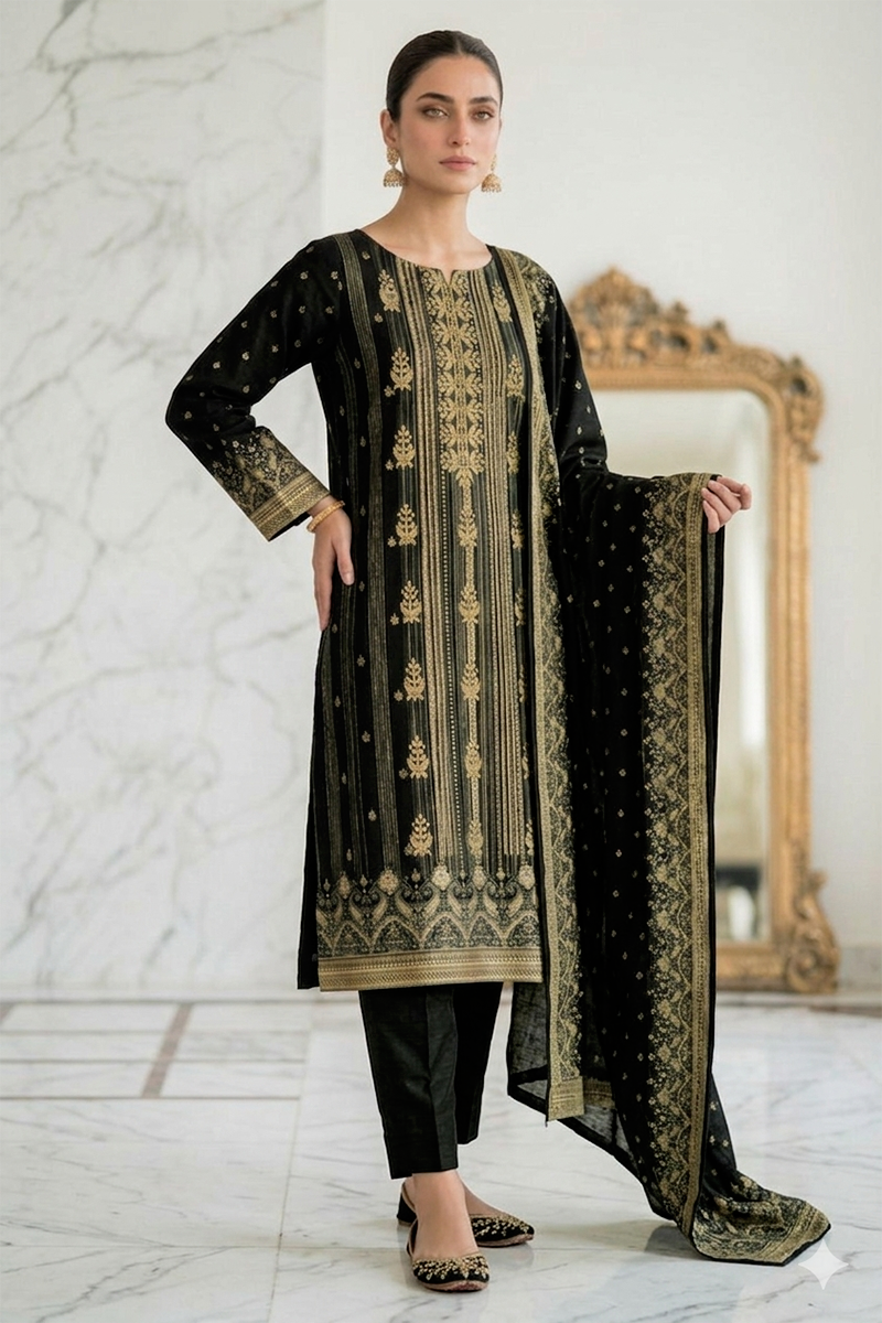 NFS-15371 | Maria.B Embroidered 3PC Lawn Suit